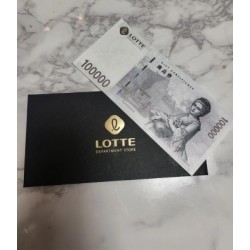 ★正品 LOTTE 백화점 스티커 silver 10.000장/box